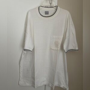 VALENTINO Men’s White Contrast Trim Short Sleeve Tee Size large